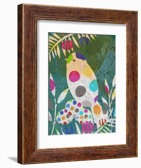 Cute Little Bird With Eggs-Ruth Palmer-Framed Art Print