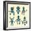 Cute Little Robots Collection - in Vector - Set 1-woodhouse-Framed Art Print