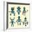 Cute Little Robots Collection - in Vector - Set 1-woodhouse-Framed Art Print