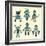 Cute Little Robots Collection - in Vector - Set 1-woodhouse-Framed Art Print