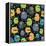 Cute Monsters Seamless Texture with Stars.-panova-Framed Stretched Canvas