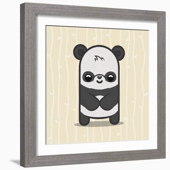 Cute Panda-Jace Grey-Framed Premium Giclee Print