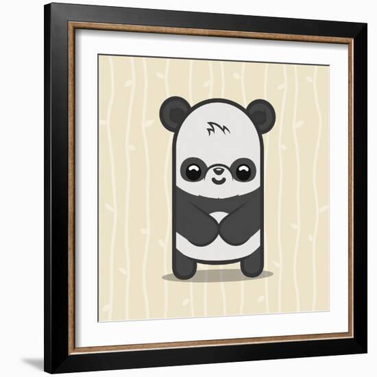Cute Panda-Jace Grey-Framed Premium Giclee Print
