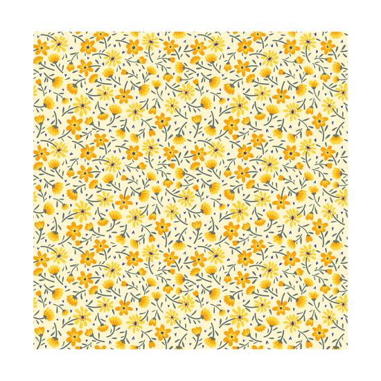 Cute Pattern In Small Flower Small Yellow Flowers White Background Ditsy Floral Background The Art Print Ann And Pen Art Com