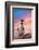 Cute Penguin with Sunset Background-Eric Gevaert-Framed Photographic Print