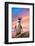 Cute Penguin with Sunset Background-Eric Gevaert-Framed Photographic Print