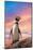 Cute Penguin with Sunset Background-Eric Gevaert-Mounted Photographic Print