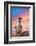 Cute Penguin with Sunset Background-Eric Gevaert-Framed Photographic Print
