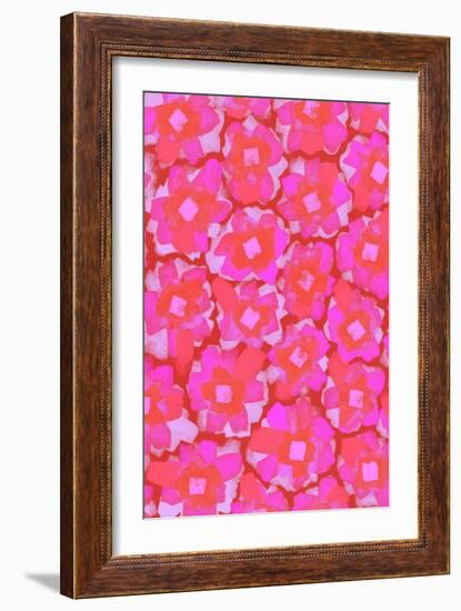 Cute Pink Blossom Pattern-Treechild-Framed Giclee Print