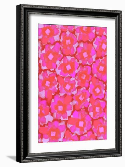 Cute Pink Blossom Pattern-Treechild-Framed Giclee Print