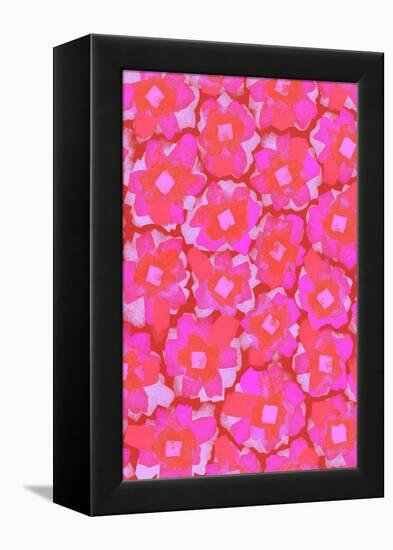 Cute Pink Blossom Pattern-Treechild-Framed Premier Image Canvas