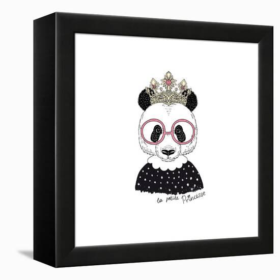 Cute Portrait of Panda Princess-Olga_Angelloz-Framed Stretched Canvas