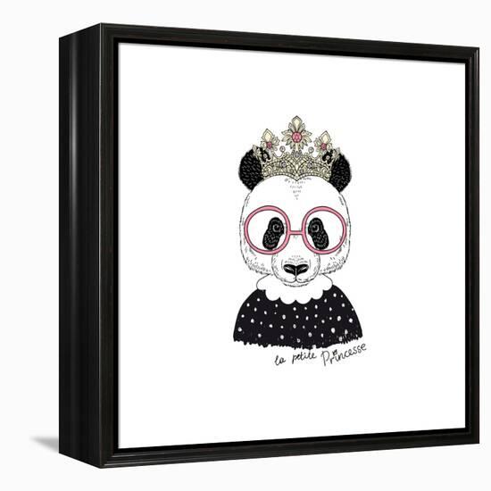 Cute Portrait of Panda Princess-Olga_Angelloz-Framed Stretched Canvas