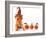 Cute Puppy Wearing a Halloween Witch Hat with Pumpkins-Hannamariah-Framed Photographic Print