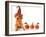 Cute Puppy Wearing a Halloween Witch Hat with Pumpkins-Hannamariah-Framed Photographic Print