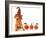 Cute Puppy Wearing a Halloween Witch Hat with Pumpkins-Hannamariah-Framed Photographic Print