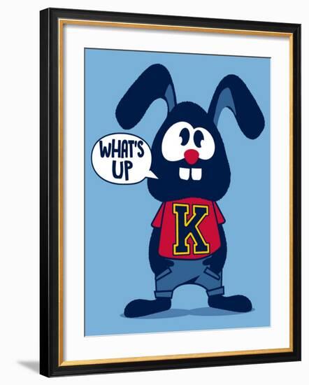 Cute Rabbit-braingraph-Framed Art Print