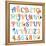 Cute Retro Style Boy Themed Alphabet Set-Pink Pueblo-Framed Stretched Canvas