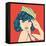 Cute Retro Woman in Comics Style-Eva Andreea-Framed Stretched Canvas