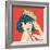 Cute Retro Woman in Comics Style-Eva Andreea-Framed Art Print