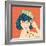 Cute Retro Woman in Comics Style-Eva Andreea-Framed Art Print