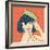 Cute Retro Woman in Comics Style-Eva Andreea-Framed Art Print