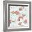 Cute Seamless Pattern with Little Foxes.-cherry blossom girl-Framed Art Print