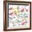 Cute Summer Abstract Pattern-cherry blossom girl-Framed Art Print