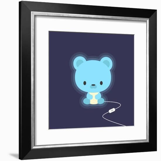 Cute Teddy Bear Night Light-Snopek Nadia-Framed Premium Giclee Print