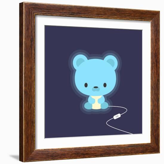 Cute Teddy Bear Night Light-Snopek Nadia-Framed Premium Giclee Print