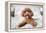 Cute Toy Poodle Resting on Bed-Lim Tiaw Leong-Framed Premier Image Canvas