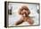 Cute Toy Poodle Resting on Bed-Lim Tiaw Leong-Framed Premier Image Canvas