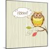 Cute Vector Owl. Hoot Card-Alisa Foytik-Mounted Art Print