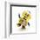 Cute Yellow Vintage Toy Robot over White Background Having Fun-badboo-Framed Art Print