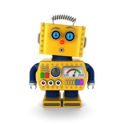 yellow robot toy