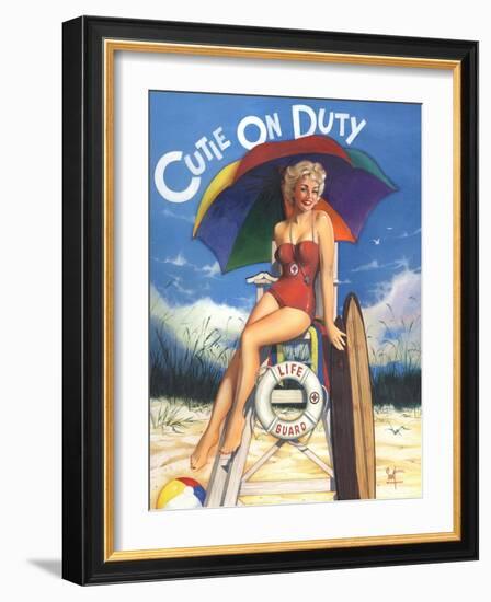 Cutie on Duty-Scott Westmoreland-Framed Art Print