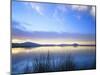 Cutler Reservoir on Bear River with Cirrus Fibratus at Sunset, Great Basin, Cache Valley, Utah-Scott T. Smith-Mounted Photographic Print