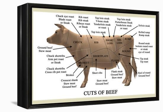 Cuts of Beef-Take 27 LTD-Framed Premier Image Canvas