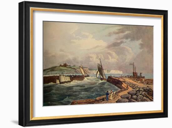 Cutter Entering Dover Harbour, 1819-Robert Havell-Framed Giclee Print