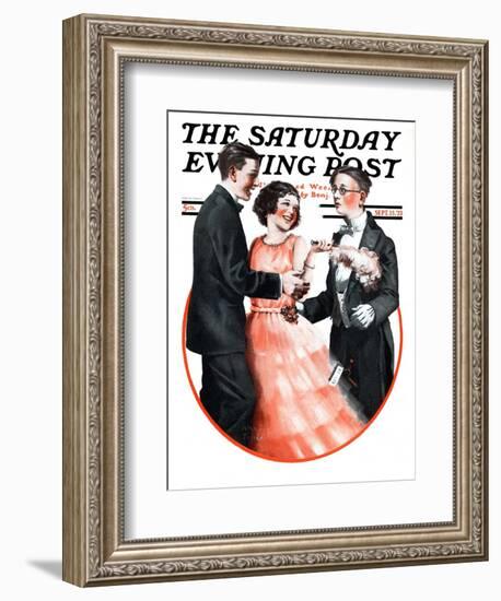 "Cutting In," Saturday Evening Post Cover, September 15, 1923-Alan Foster-Framed Giclee Print