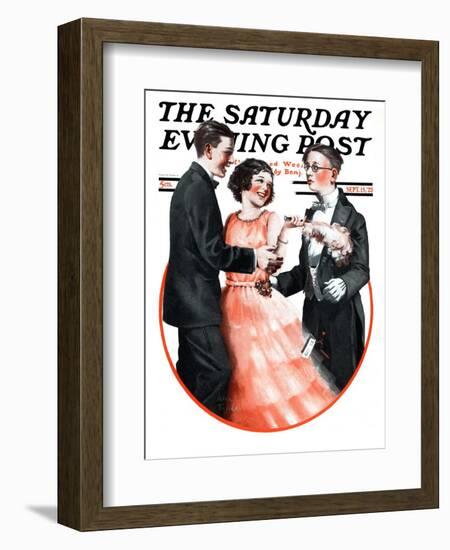 "Cutting In," Saturday Evening Post Cover, September 15, 1923-Alan Foster-Framed Giclee Print