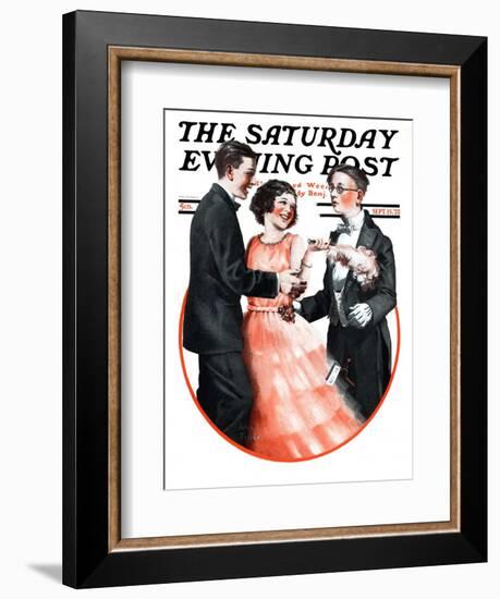 "Cutting In," Saturday Evening Post Cover, September 15, 1923-Alan Foster-Framed Giclee Print