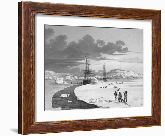 Cutting into Winter Island-Edward Finden-Framed Giclee Print