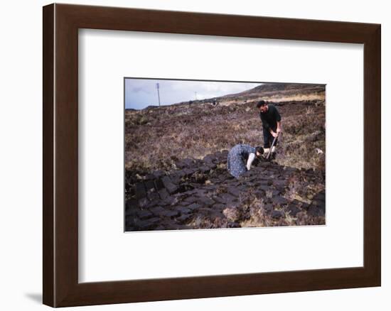 Cutting Peat near Edinbane, Isle of Skye, Scotland, c1960-CM Dixon-Framed Photographic Print