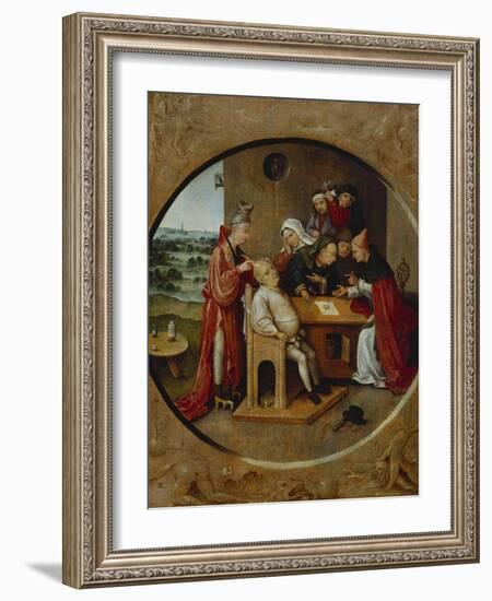 Cutting the Stone, or the Cure of Folly-Hieronymus Bosch-Framed Giclee Print