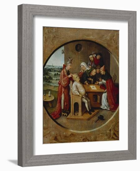 Cutting the Stone, or the Cure of Folly-Hieronymus Bosch-Framed Giclee Print