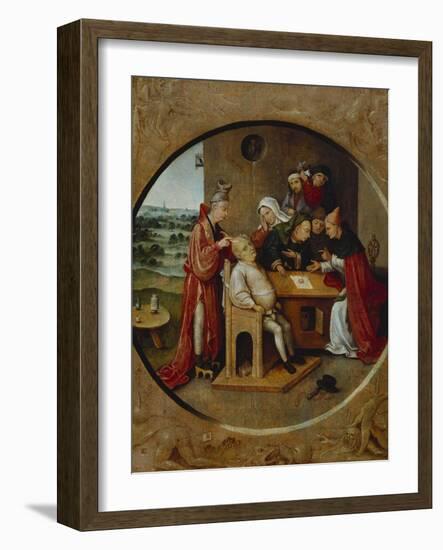 Cutting the Stone, or the Cure of Folly-Hieronymus Bosch-Framed Giclee Print