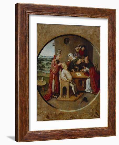 Cutting the Stone, or the Cure of Folly-Hieronymus Bosch-Framed Giclee Print