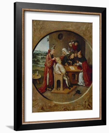 Cutting the Stone, or the Cure of Folly-Hieronymus Bosch-Framed Giclee Print