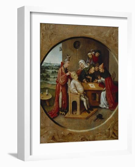 Cutting the Stone, or the Cure of Folly-Hieronymus Bosch-Framed Giclee Print